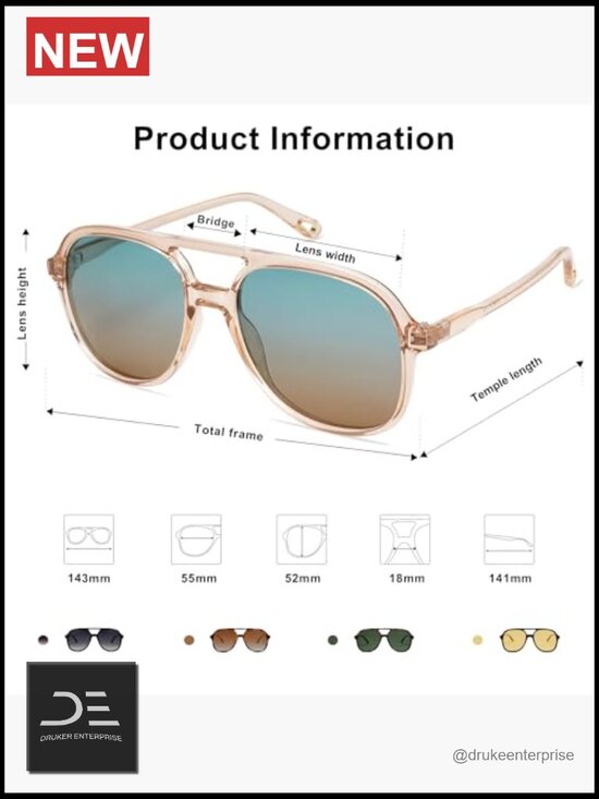 Retro Vintage Polarized Aviator Sunglasses main image 6